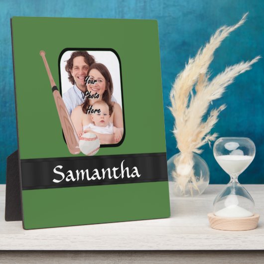 Basisbal en bat fotoplaat (Zijkant)