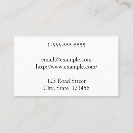 Basisbarrière en eenvoudige barrière op het Visite Visitekaartje (Achterkant)