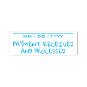Basisbetaling "ONTVANGEN EN VERWERKT BETALING" Zelfinktende Stempel (Design)