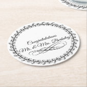 Basisblanco Onderzetters voor bruiloften (Gebogen)