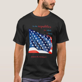 Basisch donker T-shirt"Aan de republieken...", ste T-shirt