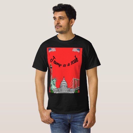 Basisch donkershirt t-shirt (Voorkant volledig)