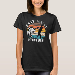 BASISCH HENGELEN MET BASSISSENGEL VISSERIJ VIS T-SHIRT