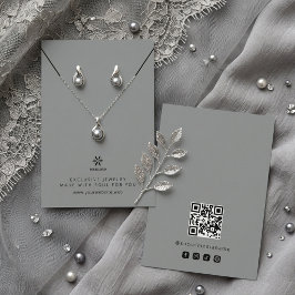 Basisch Koel Grijs Sieraden Display Logo TMF26 Visitekaartje