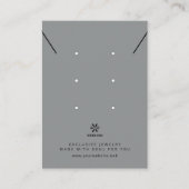 Basisch Koel Grijs Sieraden Display Logo TMF26 Visitekaartje (Voorkant)