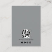 Basisch Koel Grijs Sieraden Display Logo TMF26 Visitekaartje (Achterkant)