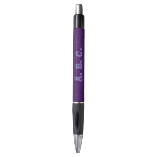 basisch paars met periwinkle monogram pen (Voorkant Verticaal)