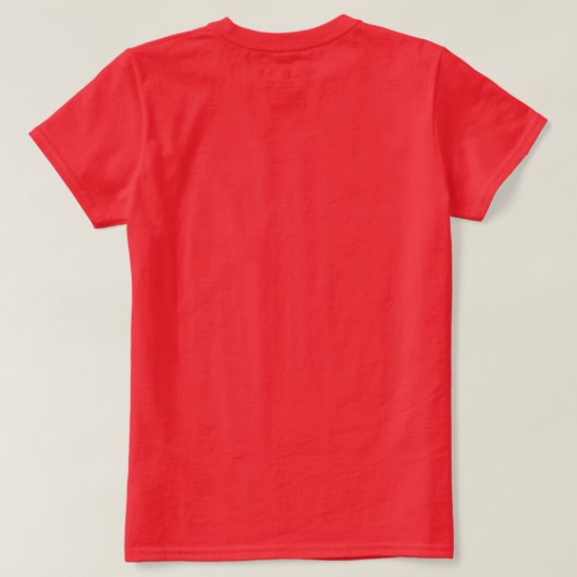 Basisch Rode Dames T-Shirt (Design achterkant)