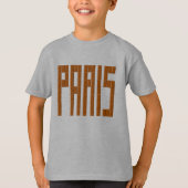 Basisch T-shirt voor kinderen PARIS CHOCOLAT (Voorkant)