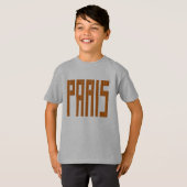 Basisch T-shirt voor kinderen PARIS CHOCOLAT (Voorkant volledig)