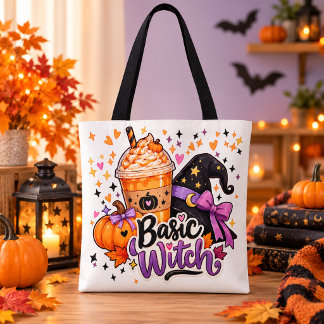 Basische Heks Cute Halloween Boodschappentas Tote Bag