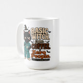 Basische Heks Extra Koffie Geen Mensen Grote Mok (Voorkant links)