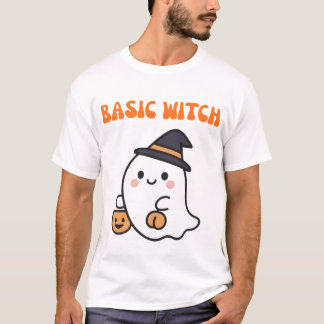 Basische heks Schattige Halloween-geest T-shirt