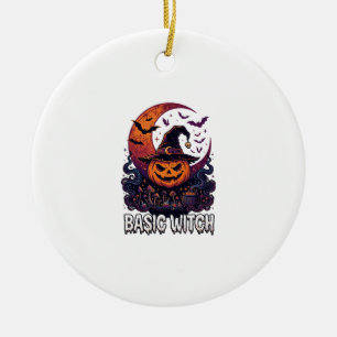 Basische Heksen Halloween Pompoen Wasse Maan Ketel Keramisch Ornament