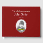 Basiscursief en elegant begrafenisgastboek gastenboek (Voorkant)