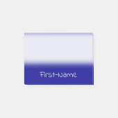 Basisdonkerblauwe achtergrond en lichte grijze naa post-it® notes (Voorkant)