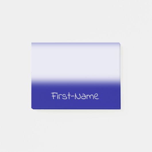 Basisdonkerblauwe achtergrond en lichte grijze naa post-it® notes (Voorkant)