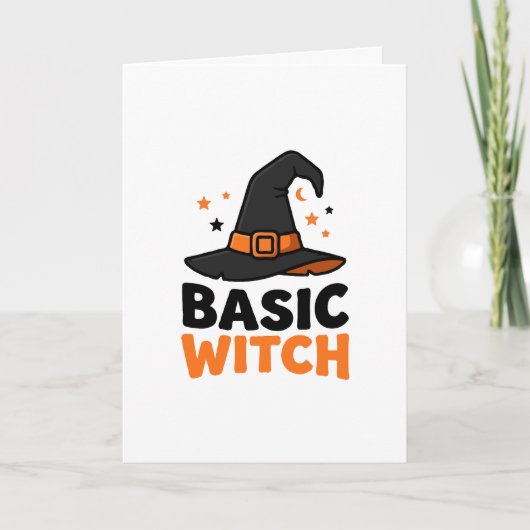 Basiselement Heksen Halloween Hoed Ontwerp Kaart (Voorkant)