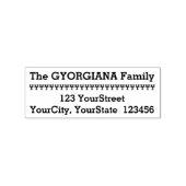 Basisfamilienaam + Adres Rubberstempel (Afrduk)