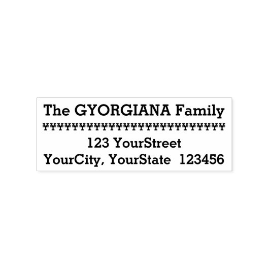 Basisfamilienaam + Adres Rubberstempel (Afrduk)