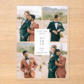 Basisfoto Acryl Save The Date Kaart Uitnodiging (Voorkant)