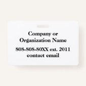 Basisfoto-identificatie en aangepaste Logo Badge (Achterkant)