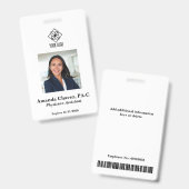 Basisfoto Logo Werknemersnaam Badge (Voor- en achterkant)