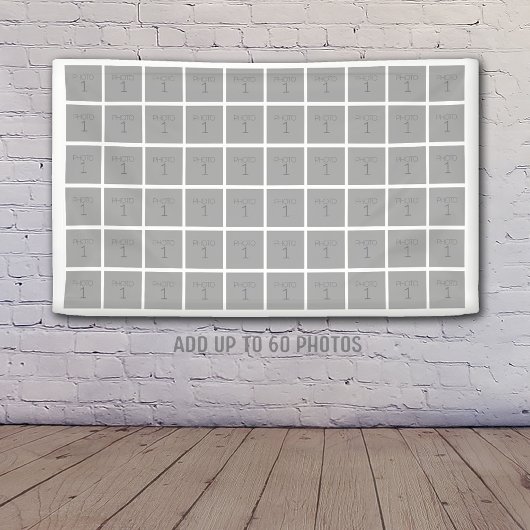 Basisfotosjabloon 60 Foto's - Kan kleur wijzigen Spandoek