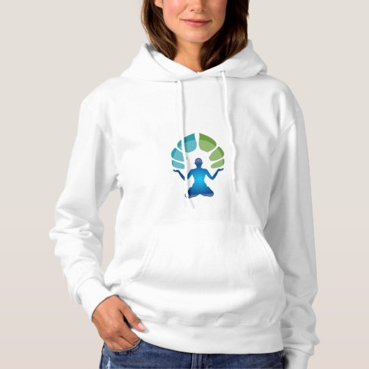 Basisgebreid sweatshirt met Afbeelding van Meditat (Voorkant)