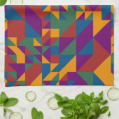 Basisgeometrie van driehoeken en vierkanten theedoek (Gevouwen)