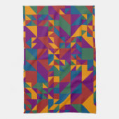 Basisgeometrie van driehoeken en vierkanten theedoek (Verticaal)