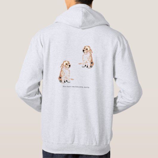 Basisgestreken Sweatshirt : labrador rekwaluw (Achterkant)