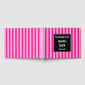 Basisgids voor stripte roze herinneringen gastenboek (Volledig)