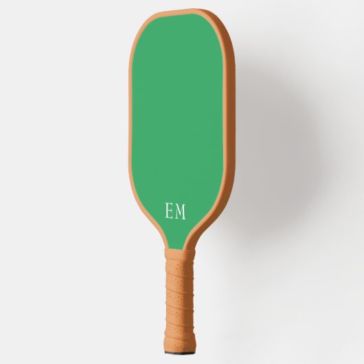 Basisgroen Monogram Initialen Pickleball Paddle (Links)
