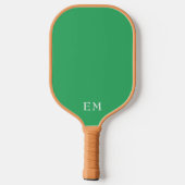 Basisgroen Monogram Initialen Pickleball Paddle (Achterkant)