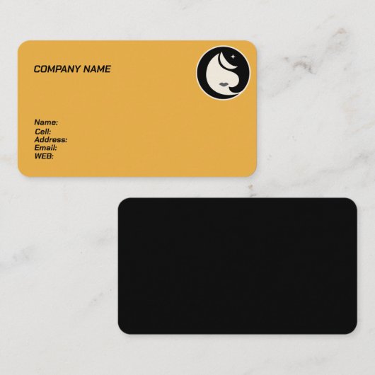 BASIShaarsalon voor VISITEKAARTJES van SJABLOON (Voorkant / Achterkant)