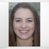 Basisherdenkingsprogramma simpele foto's drieluik uitnodiging (Binnenkant midden)