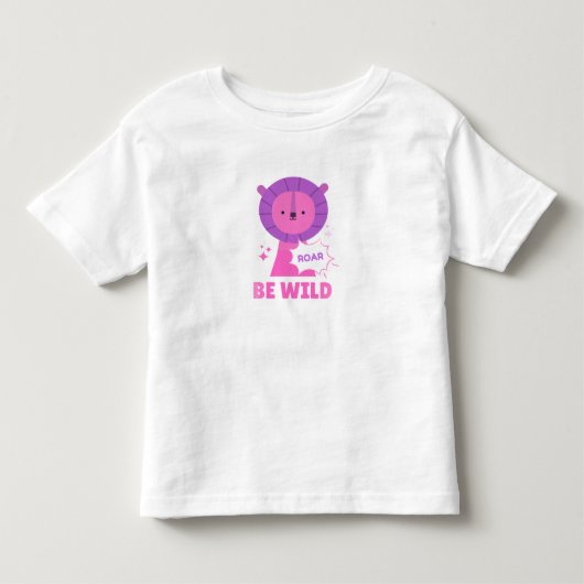Basisherenoverhemd voor peuters met 'wees wild'-pr kinder shirts (Voorkant)