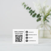 Basisinfo-pictogrammen en qr-Visitekaartje Visitekaartje (Staand voorkant)