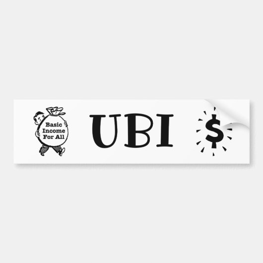 Basisinkomen voor allen bumpersticker (Voorkant)