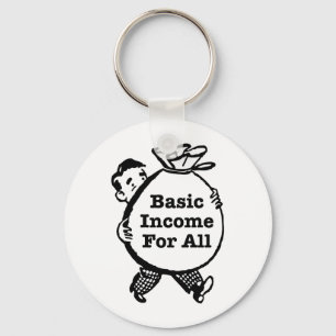Basisinkomen voor allen sleutelhanger