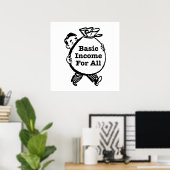 Basisinkomen voor Iedereen Poster (Thuiskantoor)