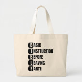 Basisinstructie voor het verlaten van de Aardbijbe Grote Tote Bag (Voorkant)
