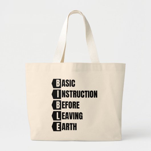 Basisinstructie voor het verlaten van de Aardbijbe Grote Tote Bag (Voorkant)