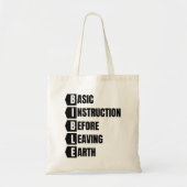 Basisinstructie voor het verlaten van de Aardbijbe Tote Bag (Voorkant)