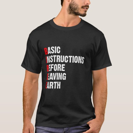 Basisinstructies voor het verlaten van de Bijbel T-shirt (Voorkant)
