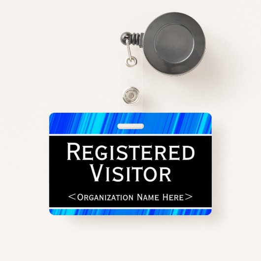 Basiskaart "Registered Visitor" Badge (Voorkant met intrekbare)