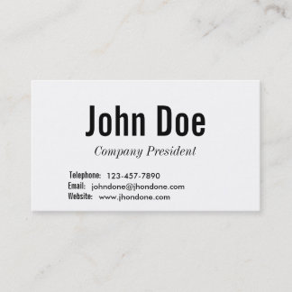 Basiskaart Visitekaartje