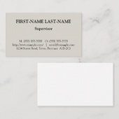 Basiskaart voor beroepsprofiel visitekaartje (Voorkant / Achterkant)