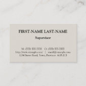 Basiskaart voor beroepsprofiel visitekaartje (Voorkant)